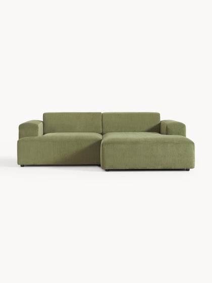 Westwing Collection Cord-Ecksofa Melva (3-Sitzer)
