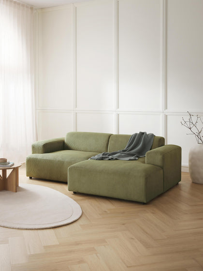 Westwing Collection Cord-Ecksofa Melva (3-Sitzer) Blitzangebot