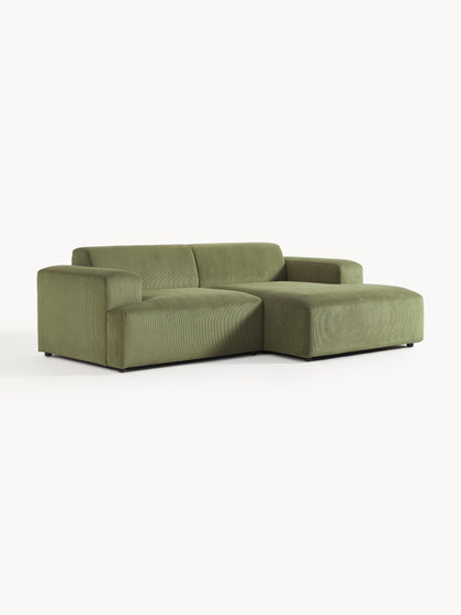 Westwing Collection Cord-Ecksofa Melva (3-Sitzer) Blitzangebot