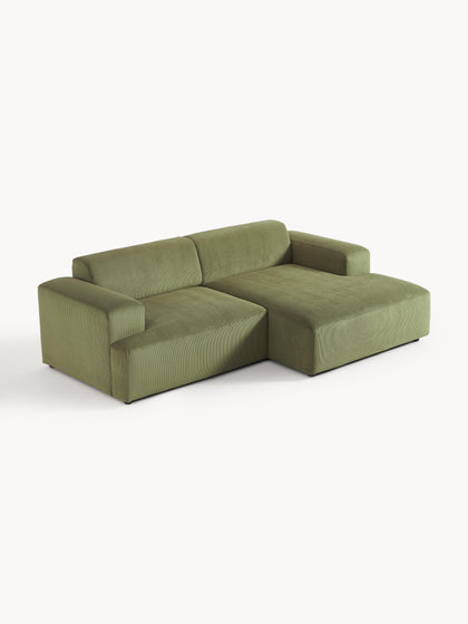 Westwing Collection Cord-Ecksofa Melva (3-Sitzer) Blitzangebot