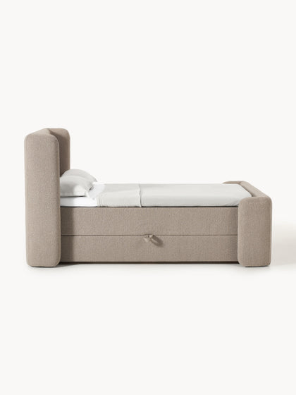 Westwing Collection Bouclé-Boxspringbett Perla mit Stauraum Sonderangebote