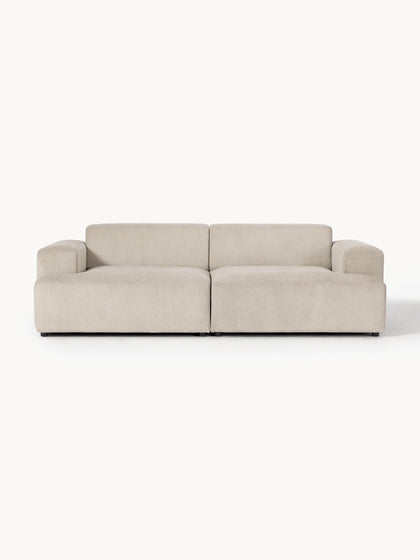 Westwing Collection Cord-Sofa Melva (3-Sitzer)