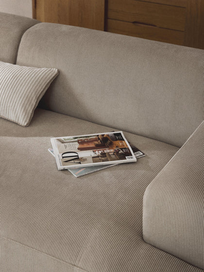 Westwing Collection Cord-Sofa Melva (3-Sitzer) VIP-Rabatte