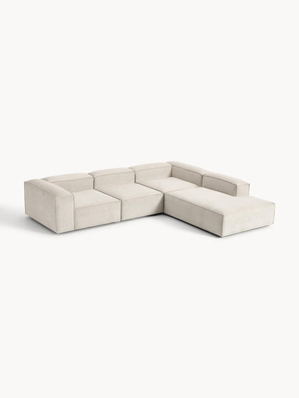 Westwing Collection Modulares XL-Ecksofa Lennon aus Cord