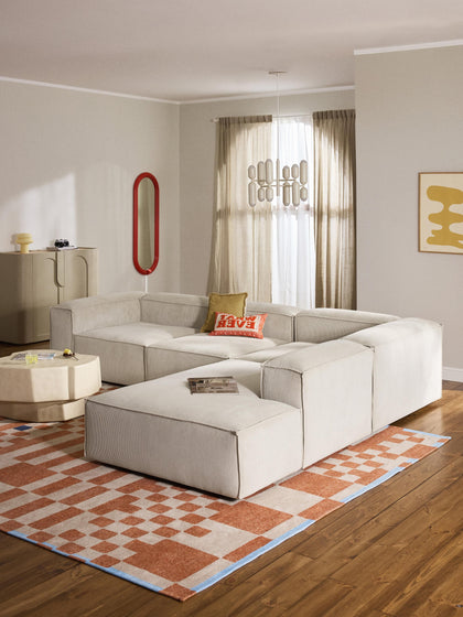 Westwing Collection Modulares XL-Ecksofa Lennon aus Cord Bis zu 60% Rabatt