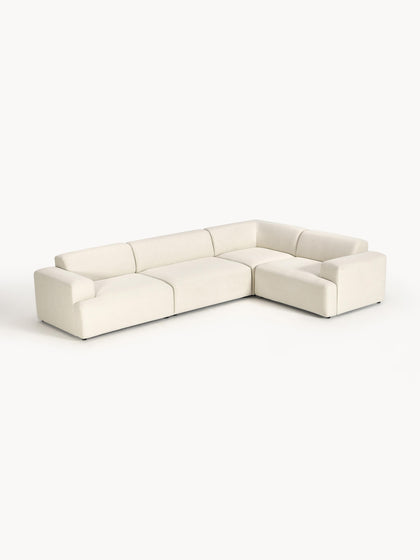 Westwing Collection Großes Ecksofa Melva (4-Sitzer)