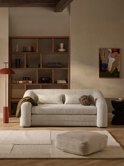 Westwing Collection Schlafsofa Eliot (2-Sitzer) aus Teddy-Bouclé Super Rabatt