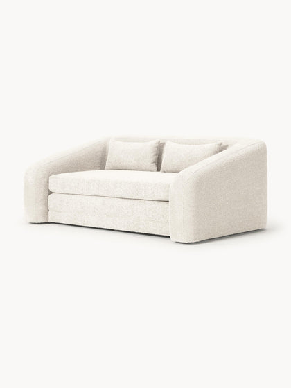Westwing Collection Schlafsofa Eliot (2-Sitzer) aus Teddy-Bouclé Super Rabatt