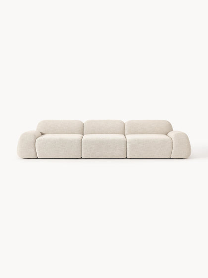 Westwing Collection Modulares Sofa Wolke (4-Sitzer) aus Bouclé