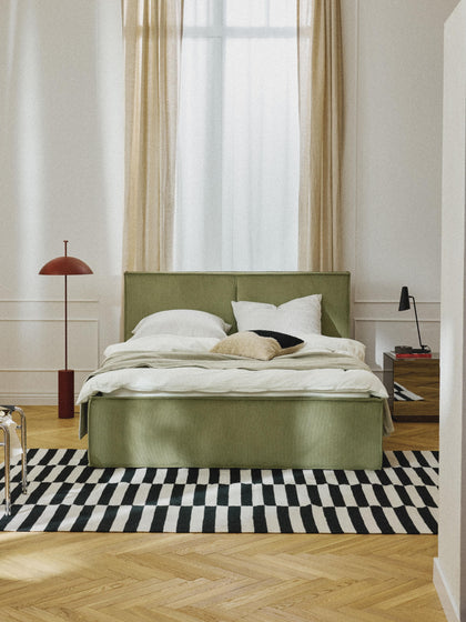 Westwing Collection Cord-Polsterbett Dream mit Stauraum 50% Rabatt für begrenzte Zeit