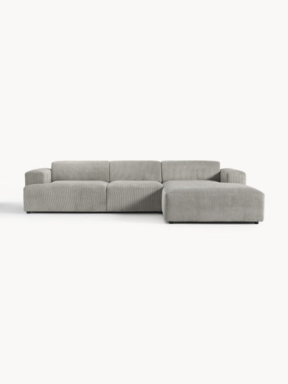 Westwing Collection Cord-Ecksofa Melva (4-Sitzer)