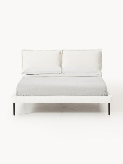 Westwing Collection Polsterbett Amelia aus Teddy-Bouclé 2025