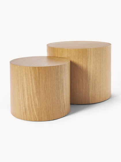 Westwing Collection Couchtische Dan aus Holz 2er-Set