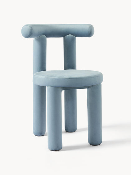 Westwing Collection Samt-Polsterstuhl Calan