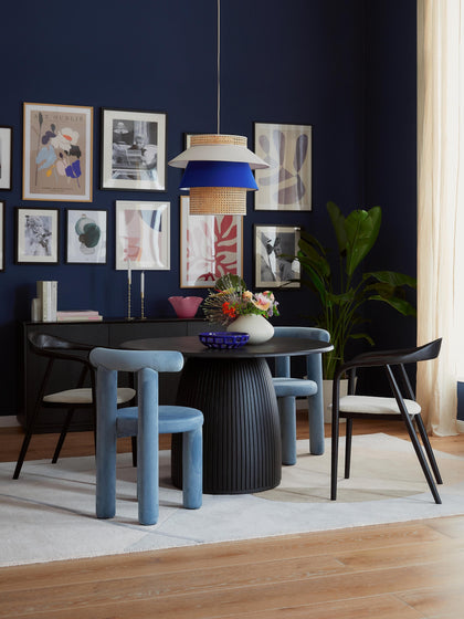 Westwing Collection Samt-Polsterstuhl Calan Limitierter Zeitrabatt