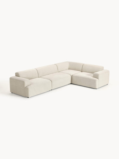 Westwing Collection Großes Ecksofa Melva (4-Sitzer)