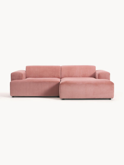 Westwing Collection Cord-Ecksofa Melva (3-Sitzer)