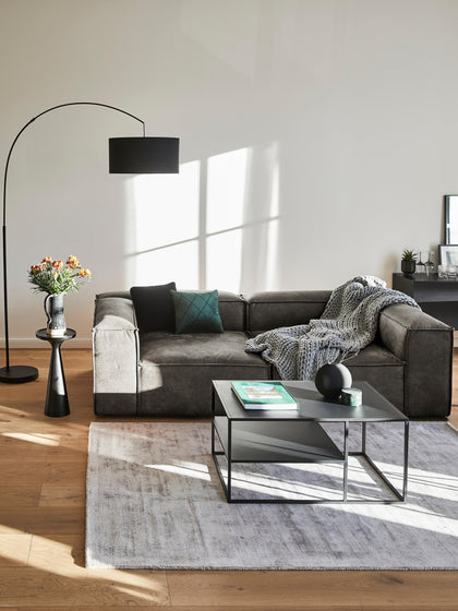 Westwing Collection Modulares Sofa Lennon (3-Sitzer) aus recyceltem Leder Begrenztes Angebot
