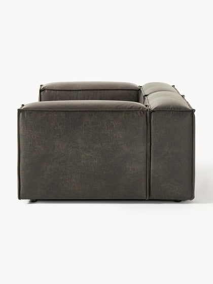 Westwing Collection Modulares Sofa Lennon (3-Sitzer) aus recyceltem Leder Begrenztes Angebot