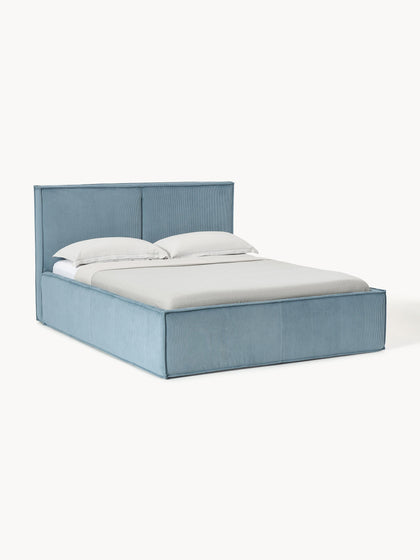 Westwing Collection Cord-Polsterbett Dream mit Stauraum