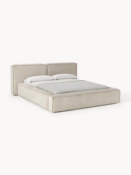 Westwing Collection Polsterbett Lennon aus Cord