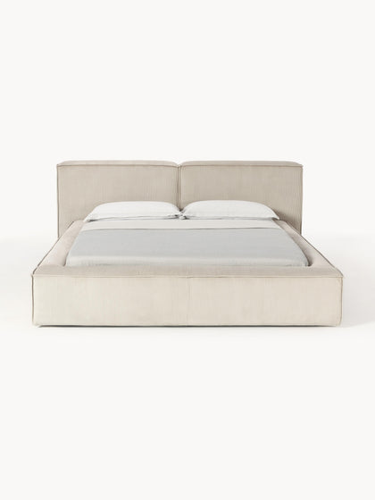 Westwing Collection Polsterbett Lennon aus Cord Muttertagsangebot