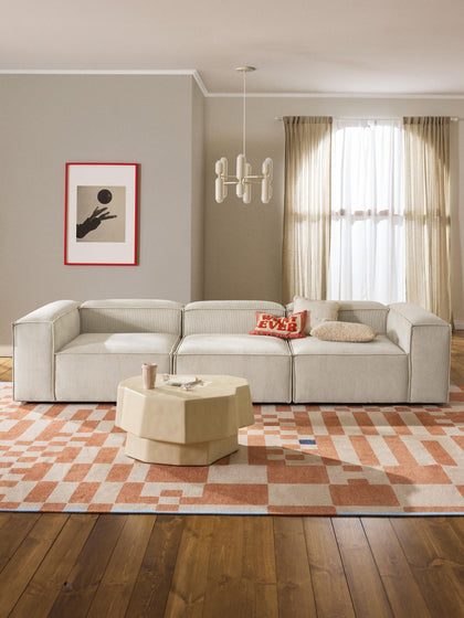 Westwing Collection Modulares Sofa Lennon (4-Sitzer) aus Cord Räumungsverkauf