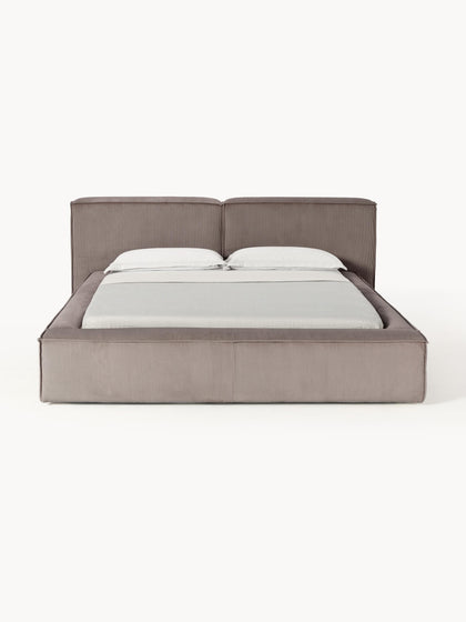 Westwing Collection Polsterbett Lennon aus Cord mit Stauraum Riesige Ersparnisse