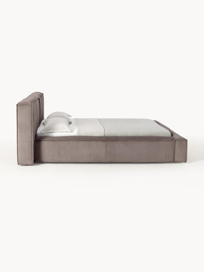 Westwing Collection Polsterbett Lennon aus Cord mit Stauraum Riesige Ersparnisse