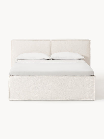 Westwing Collection Bouclé-Boxspringbett Lennon Sonderangebot der Fabrik