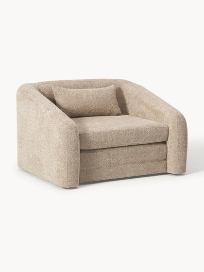 Westwing Collection Schlafsessel Eliot aus Teddy-Bouclé