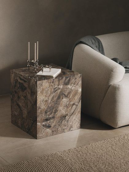 Westwing Collection Beistelltisch Lesley in Marmor-Optik 50% Rabatt mit kostenlosem Versand