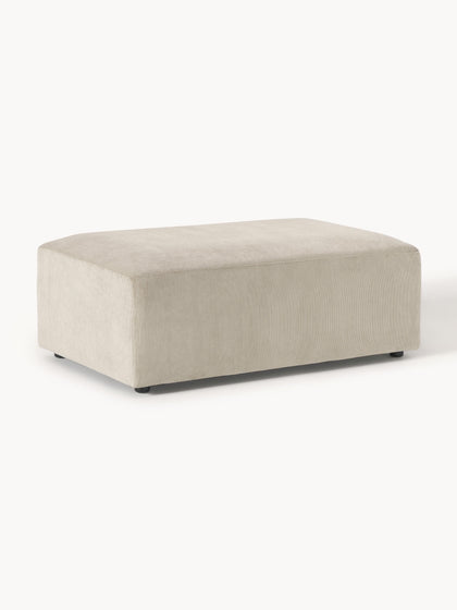 Westwing Collection XL-Hocker Melva aus Cord B 116 x T 72 cm