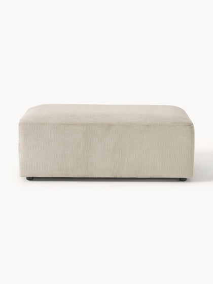 Westwing Collection XL-Hocker Melva aus Cord B 116 x T 72 cm Kostenloser Versand international