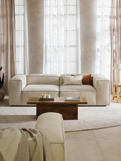 Westwing Collection Modulares Sofa Lennon (3-Sitzer) aus Leinen-Mix Im Verkauf