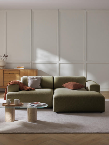 Westwing Collection Ecksofa Melva (3-Sitzer) Fabrikverkauf