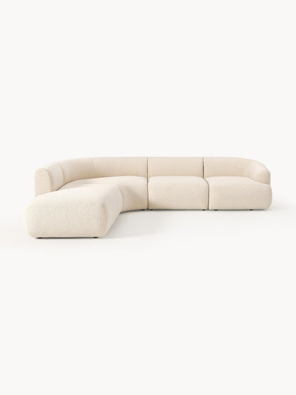 Westwing Collection Modulares Bouclé-Ecksofa Sofia (4-Sitzer) Meist gekauft