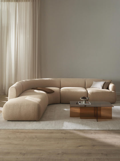 Westwing Collection Modulares Bouclé-Ecksofa Sofia (4-Sitzer) Meist gekauft