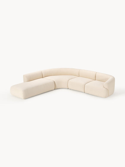Westwing Collection Modulares Bouclé-Ecksofa Sofia (4-Sitzer) Meist gekauft