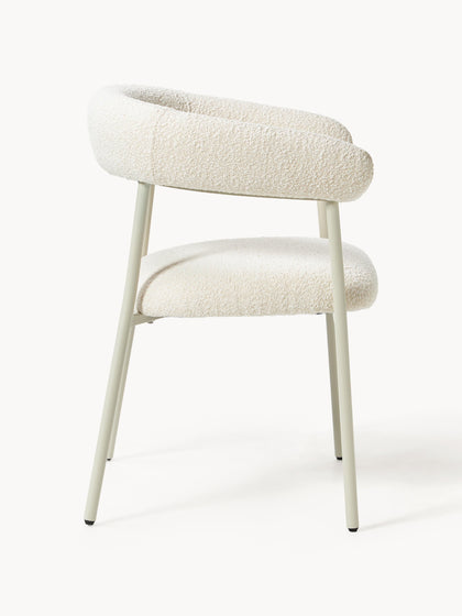 Westwing Collection Bouclé-Polsterstühle Thiago 2 Stück Blitzverkäufe