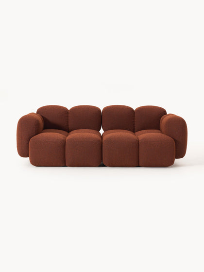 Westwing Collection Modulares Sofa Tayla (3-Sitzer) aus Bouclé
