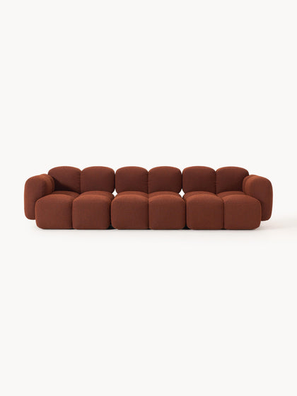 Westwing Collection Modulares Sofa Tayla (4-Sitzer) aus Bouclé