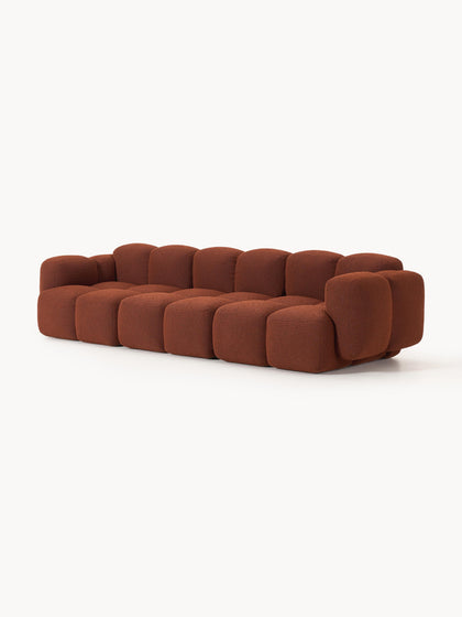 Westwing Collection Modulares Sofa Tayla (4-Sitzer) aus Bouclé Fabrikpreis