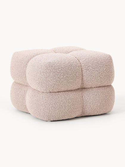 Westwing Collection Bouclé-Polsterhocker Ellie