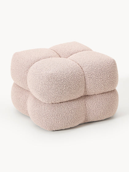 Westwing Collection Bouclé-Polsterhocker Ellie Sonderangebot