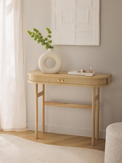 Westwing Collection Konsole Calary mit geriffelter Front Begrenztes Angebot
