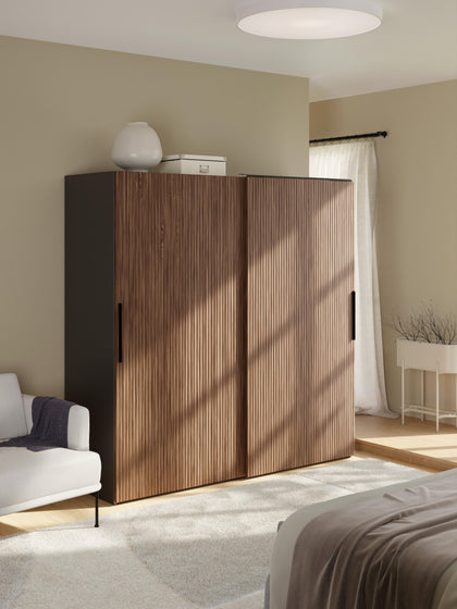 Westwing Collection Modularer Schwebetürenschrank Simone 200 cm Breite mehrere Varianten Online Shopping