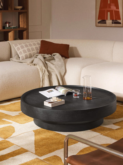 Westwing Collection Runder XL Couchtisch Benno aus Mangoholz Preisnachlass
