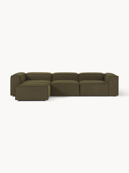 Westwing Collection Modulares Sofa Lennon (4-Sitzer) aus Bouclé mit Hocker (links/rechts) Online Outlet