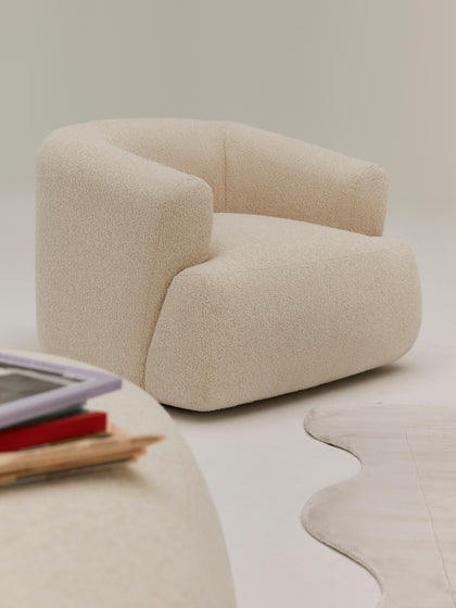Westwing Collection Bouclé-Sessel Sofia VIP-Rabatte